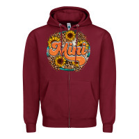 Burgundy mini western Zipper Hoodie - RacoonDesign