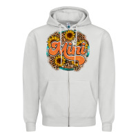 Dove Grey mini western Zipper Hoodie - RacoonDesign