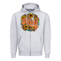 Heather Grey mini western Zipper Hoodie - RacoonDesign