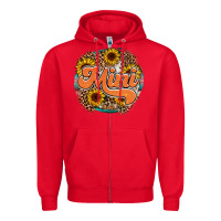 Red mini western Zipper Hoodie - RacoonDesign