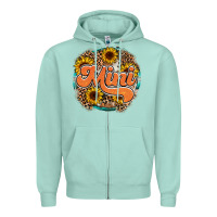 Seafoam mini western Zipper Hoodie - RacoonDesign