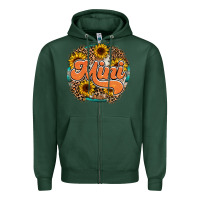 Sports Green mini western Zipper Hoodie - RacoonDesign