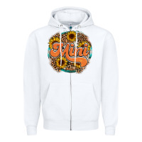 White mini western Zipper Hoodie - RacoonDesign