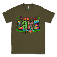 Army Green living on lake time Classic Tee - Zillion Design Studio