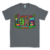 Charcoal Heather living on lake time Classic Tee - Zillion Design Studio