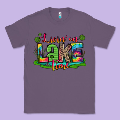 Living On Lake Time Classic Tee Designed By Zillion Design Studio