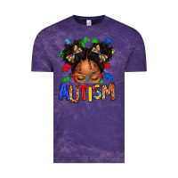 Cloud Purple autism afro girl Vintage Tee - texasbilliewilder