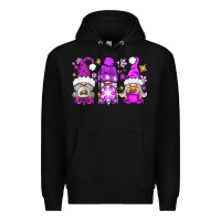 Black purple winter gnomies Premium Hoodie - NancyCooperArtShop
