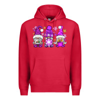 Cardinal purple winter gnomies Premium Hoodie - NancyCooperArtShop