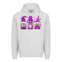 Dove Grey purple winter gnomies Premium Hoodie - NancyCooperArtShop