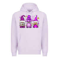 Lilac purple winter gnomies Premium Hoodie - NancyCooperArtShop