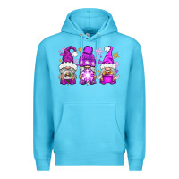 Ocean Blue purple winter gnomies Premium Hoodie - NancyCooperArtShop