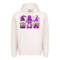 Pale Pink purple winter gnomies Premium Hoodie - NancyCooperArtShop