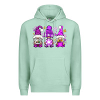 Seafoam purple winter gnomies Premium Hoodie - NancyCooperArtShop