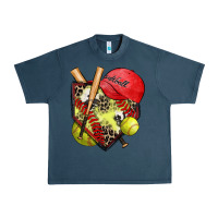 Midnight Navy softball home plate Urban Heavy Tee - Zillion Design Studio