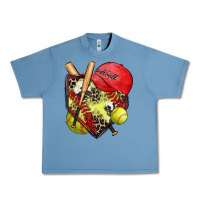 Pebble Blue softball home plate Urban Heavy Tee - Zillion Design Studio