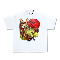 White softball home plate Urban Heavy Tee - Zillion Design Studio