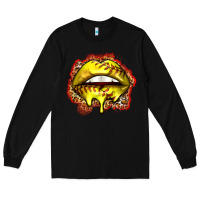 Black softball lips Long Sleeve Tee - Zillion Design Studio