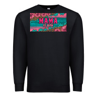 Black pink roses mama of girls license plate Premium Sweatshirt - Artiststas
