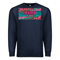Navy pink roses mama of girls license plate Premium Sweatshirt - Artiststas