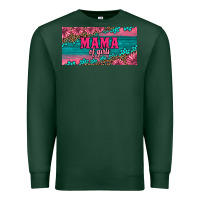 Sports Green pink roses mama of girls license plate Premium Sweatshirt - Artiststas