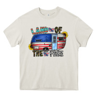 Cream land of the free Heavy Core Tee - CowhideDigitalArt