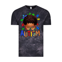 Cloud Black autism afro kid Vintage Tee - texasbilliewilder
