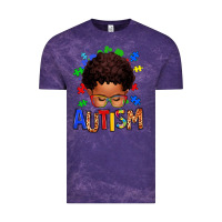 Cloud Purple autism afro kid Vintage Tee - texasbilliewilder