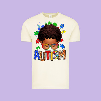 Autism Afro Kid Vintage Tee Designed By Texasbilliewilder
