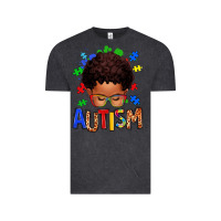 Vintage Black autism afro kid Vintage Tee - texasbilliewilder