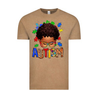 Vintage Coffee autism afro kid Vintage Tee - texasbilliewilder