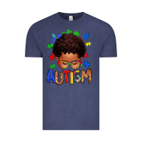 Vintage Denim autism afro kid Vintage Tee - texasbilliewilder
