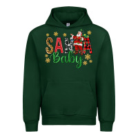 Forest Green Santa Baby With Santa Urban Hoodie - BundleAndBundleShop