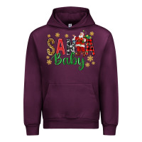 Mauve Wine Santa Baby With Santa Urban Hoodie - BundleAndBundleShop