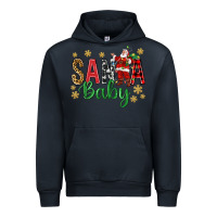 Navy Santa Baby With Santa Urban Hoodie - BundleAndBundleShop