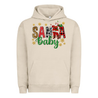 Pigment French Oak Santa Baby With Santa Urban Hoodie - BundleAndBundleShop