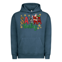 Pigment Midnight Navy Santa Baby With Santa Urban Hoodie - BundleAndBundleShop