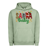 Pigment Oil Green Santa Baby With Santa Urban Hoodie - BundleAndBundleShop