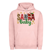 Pigment Salmon Santa Baby With Santa Urban Hoodie - BundleAndBundleShop