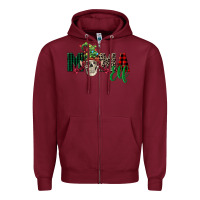 Burgundy Mama elf skull Zipper Hoodie - FaDigitalArtStudio