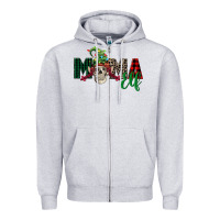 Heather Grey Mama elf skull Zipper Hoodie - FaDigitalArtStudio