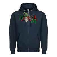 Navy Mama elf skull Zipper Hoodie - FaDigitalArtStudio