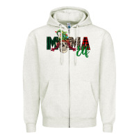 Oatmeal Heather Mama elf skull Zipper Hoodie - FaDigitalArtStudio
