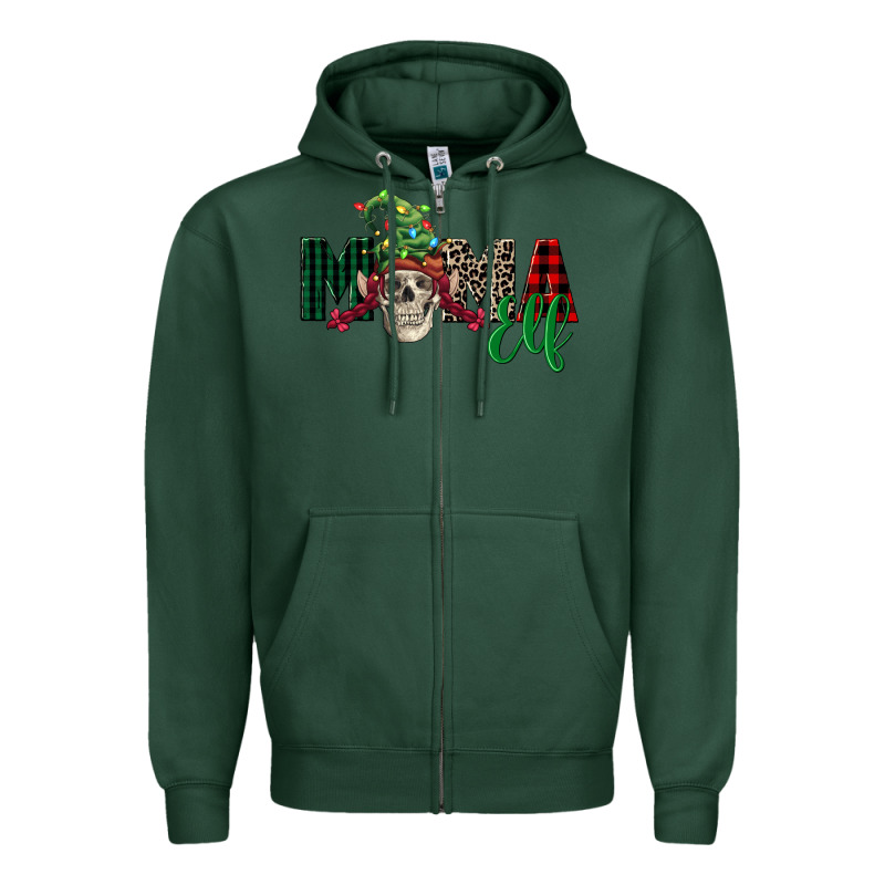 Mama Elf Skull Zipper Hoodie by FaDigitalArtStudio | Teevron