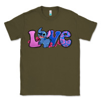 Army Green love stitch Classic Tee - Zillion Design Studio