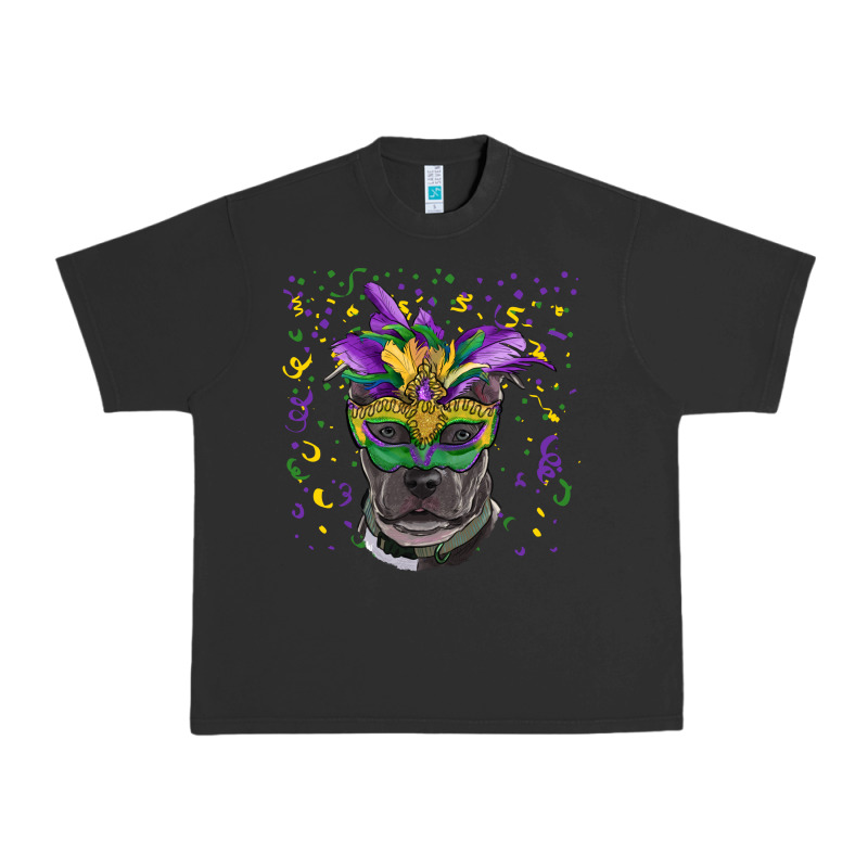 Mardi Gras  Mask Pitbull Urban Heavy Tee by RanaPortraitStore | Teevron