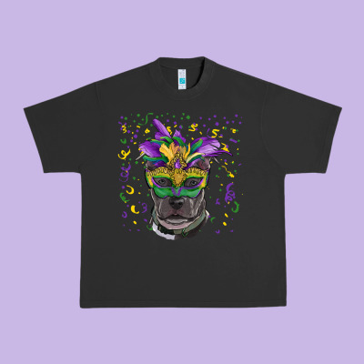 Urban Heavy Tee mardi gras  mask pitbull