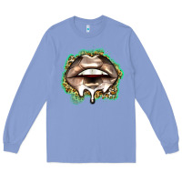 Colony Blue soccer lips Long Sleeve Tee - Zillion Design Studio