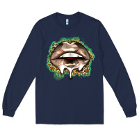 Navy soccer lips Long Sleeve Tee - Zillion Design Studio