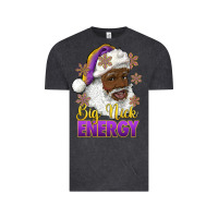 Vintage Black big nick energy purple and gold afro santa Vintage Tee - RanaPortraitStore